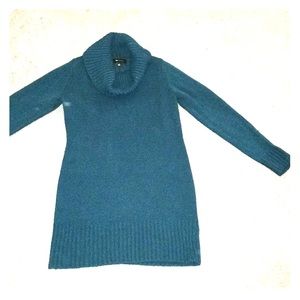 Dark Teal Cowl Neck Sweater